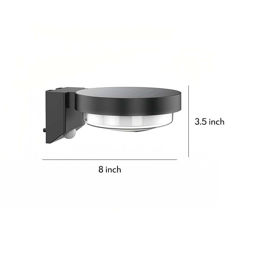 Black Solar Outdoor Wall Sconce, 2-Pack — LED, Motion Sensor, IP44, Warm or Daylight White