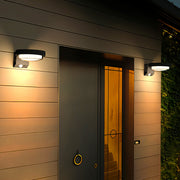 Black Solar Outdoor Wall Sconce, 2-Pack — LED, Motion Sensor, IP44, Warm or Daylight White