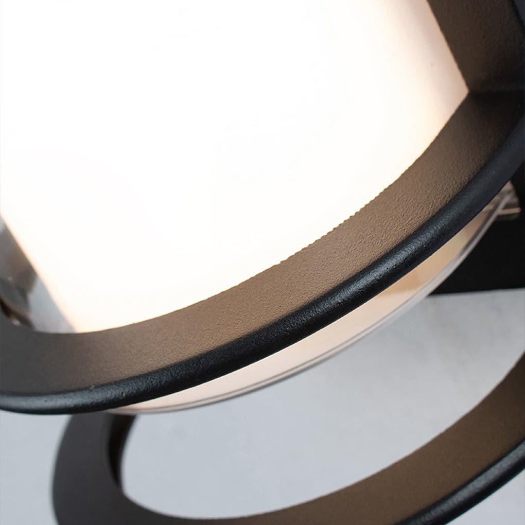 Double-Layer Outdoor Wall Sconce — Black Aluminum & Acrylic, LED 30W, Waterproof, 6.2" × 16.5"