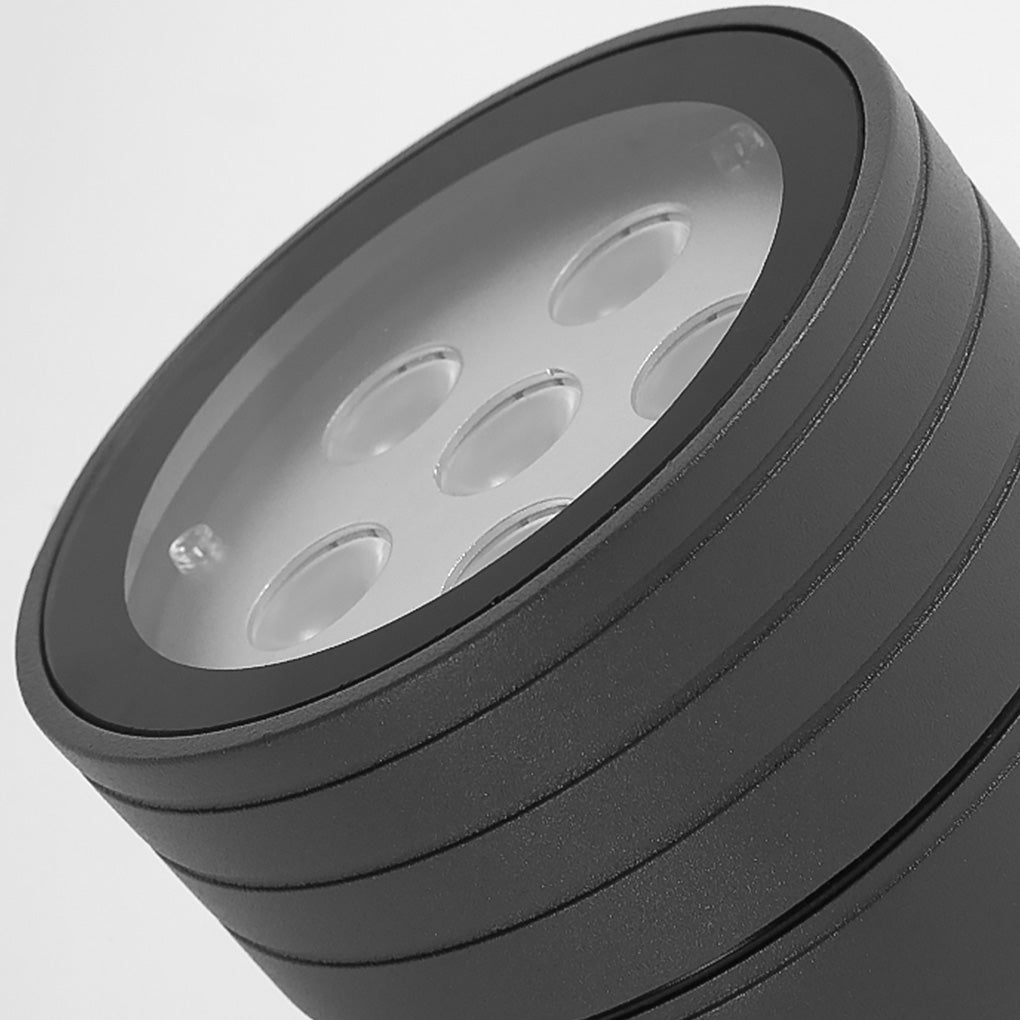 LED Outdoor Landscape Spotlight — Aluminum & Glass, IP65 Waterproof, 6W 3000K, Adjustable Head, Hardwired