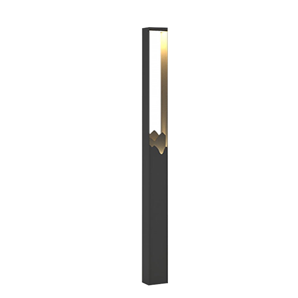 Mountain Scenery Outdoor Bollard Path Light — Stainless Steel & PC, LED 3000K, IP54, Hardwired or Solar, 26"/71"/110"