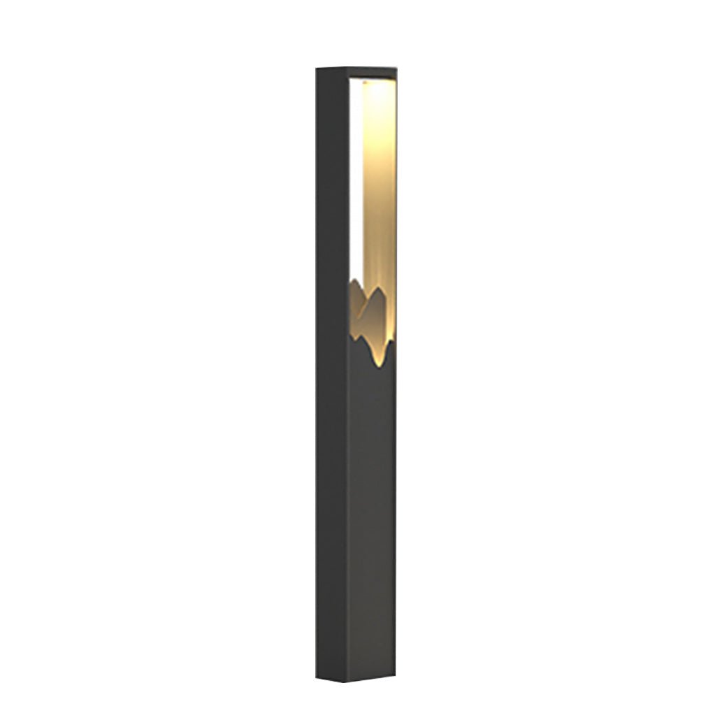 Mountain Scenery Outdoor Bollard Path Light — Stainless Steel & PC, LED 3000K, IP54, Hardwired or Solar, 26"/71"/110"