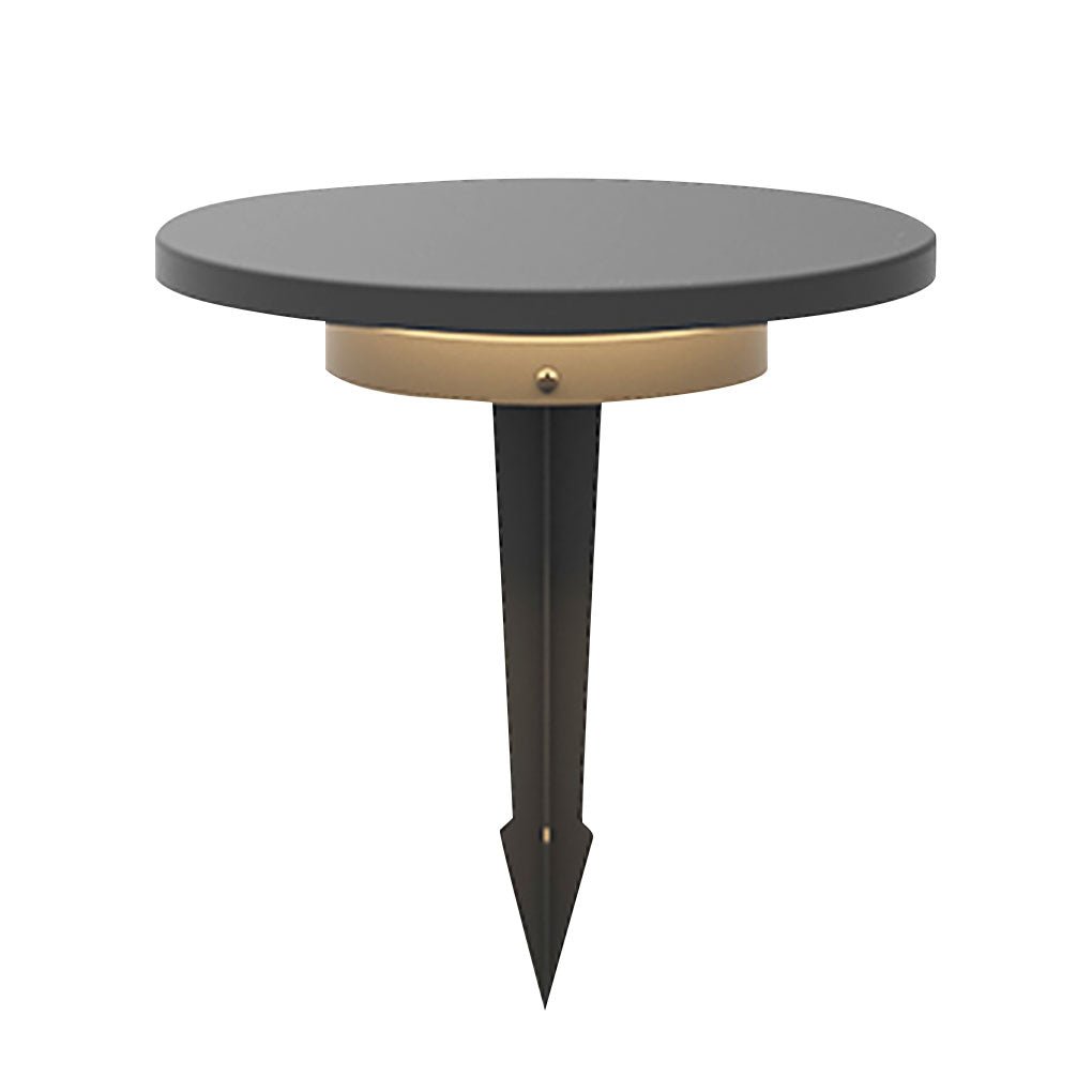 Halo Bottom-Emitting Solar Ground Light — Die-Cast Aluminum & Glass, LED 18W, 3000K, IP65, 11.8" Diameter