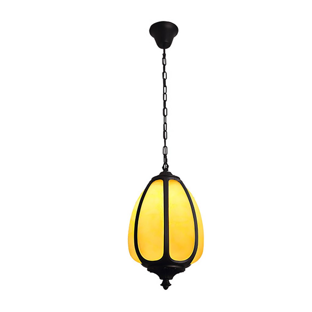 Imitation Marble Outdoor Hanging Chandelier — Die-Cast Aluminum, E27, IP54, 23" Adjustable Chain