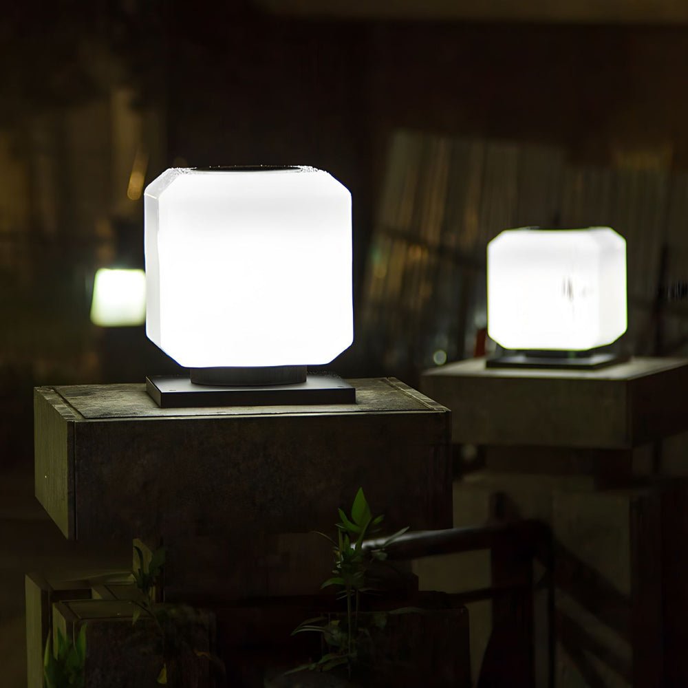 outdoor waterproof led cube pier mount post lamp for your garden