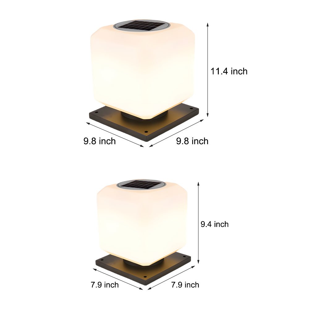 outdoor waterproof led cube pier mount post lamp for your garden