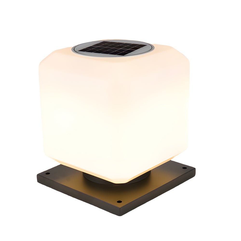 outdoor waterproof led cube pier mount post lamp for your garden