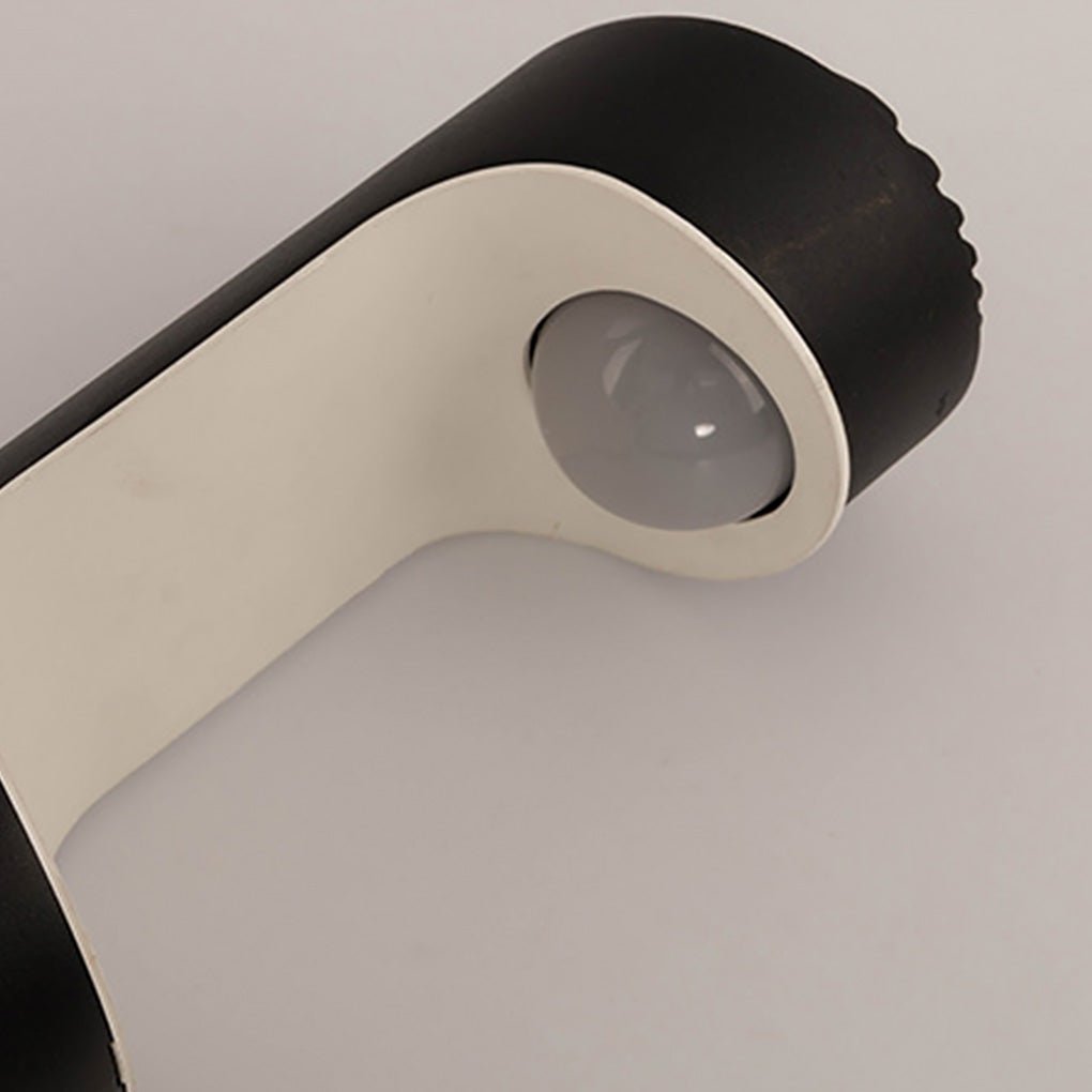 Moon Cutout Outdoor Bollard Light — Black Aluminum, 10W LED, IP65 Weatherproof, 24.4" H