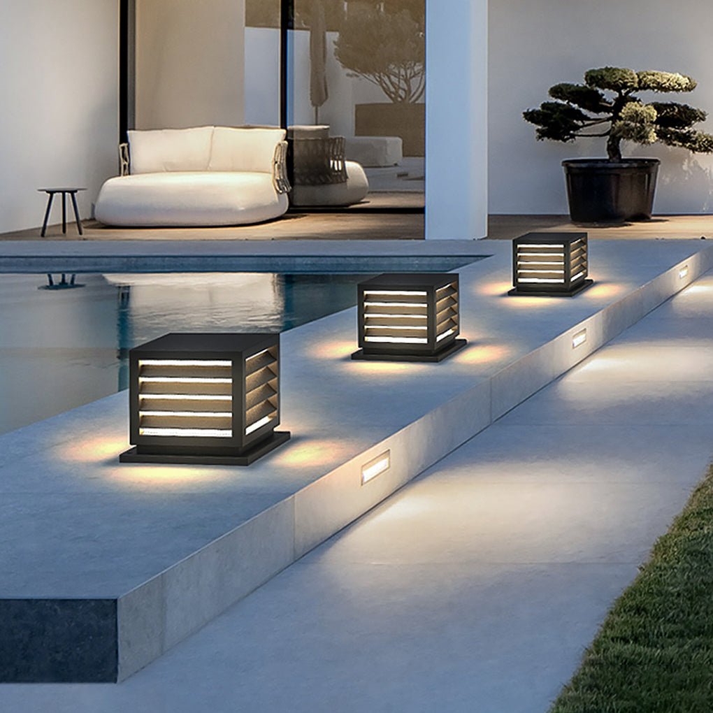 solar landscape decorative lighting outdoor waterproof led post lights