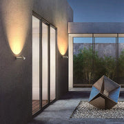 Round Tube Outdoor Wall Sconce — Aluminum & Glass, LED 2W, IP65 Weatherproof