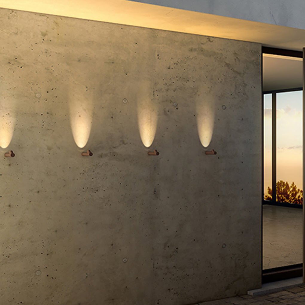 Round Tube Outdoor Wall Sconce — Aluminum & Glass, LED 2W, IP65 Weatherproof