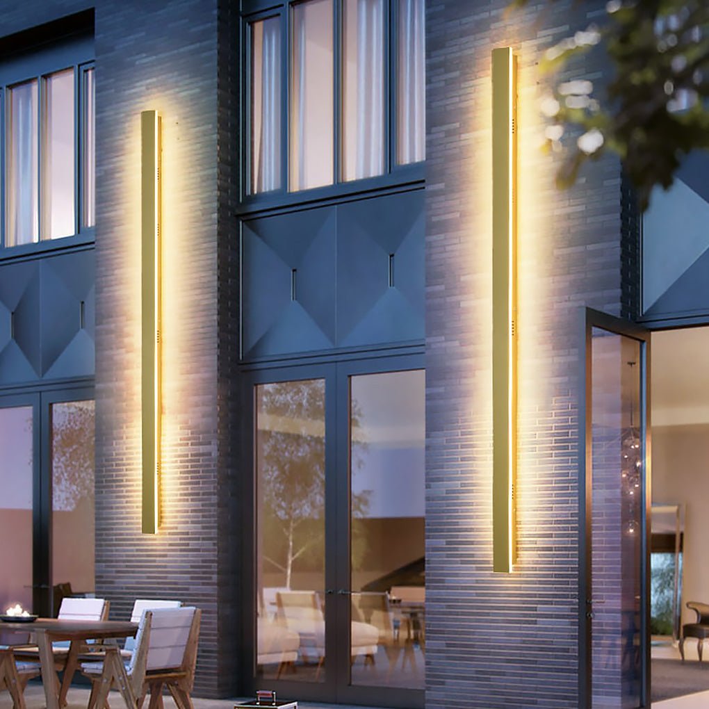 Minimalist Linear LED Wall Sconces for Outdoor Use – Waterproof and Rust-Proof Garden Lights