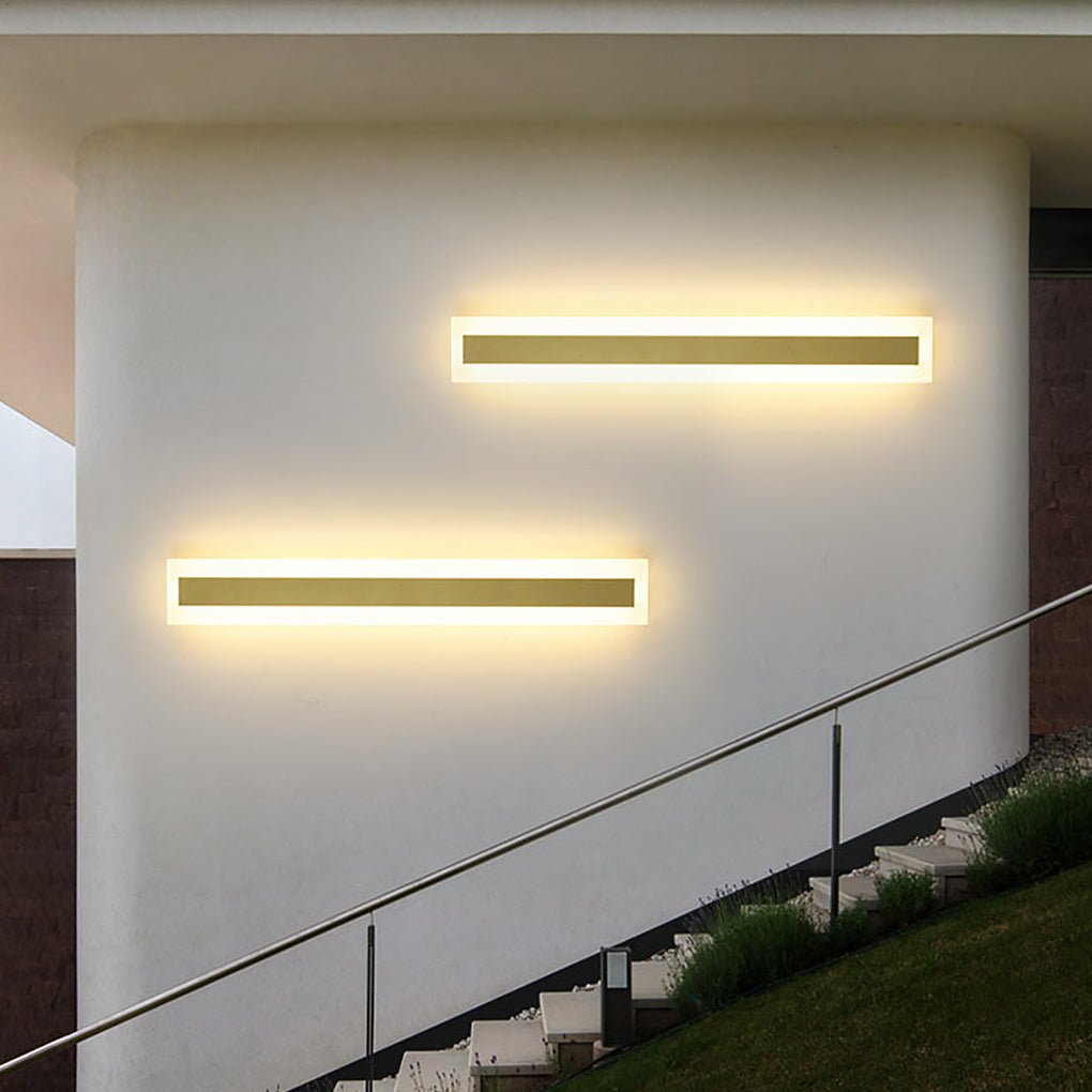Minimalist Linear LED Wall Sconces for Outdoor Use – Waterproof and Rust-Proof Garden Lights