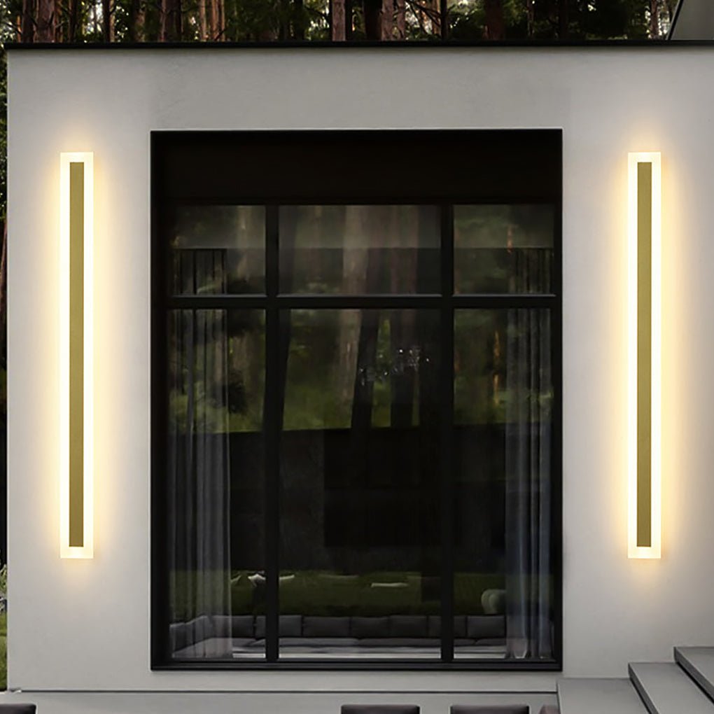 Minimalist Linear LED Wall Sconces for Outdoor Use – Waterproof and Rust-Proof Garden Lights