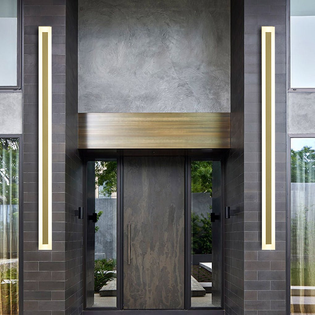 Minimalist Linear LED Wall Sconces for Outdoor Use – Waterproof and Rust-Proof Garden Lights