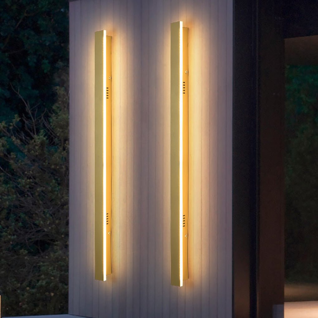 Minimalist Linear LED Wall Sconces for Outdoor Use – Waterproof and Rust-Proof Garden Lights