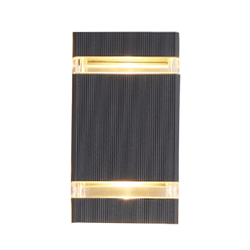 Square and Round Up/Down Outdoor Wall Sconce — Die-Cast Aluminum, LED COB 6W, IP54 Waterproof, 3000K Warm White