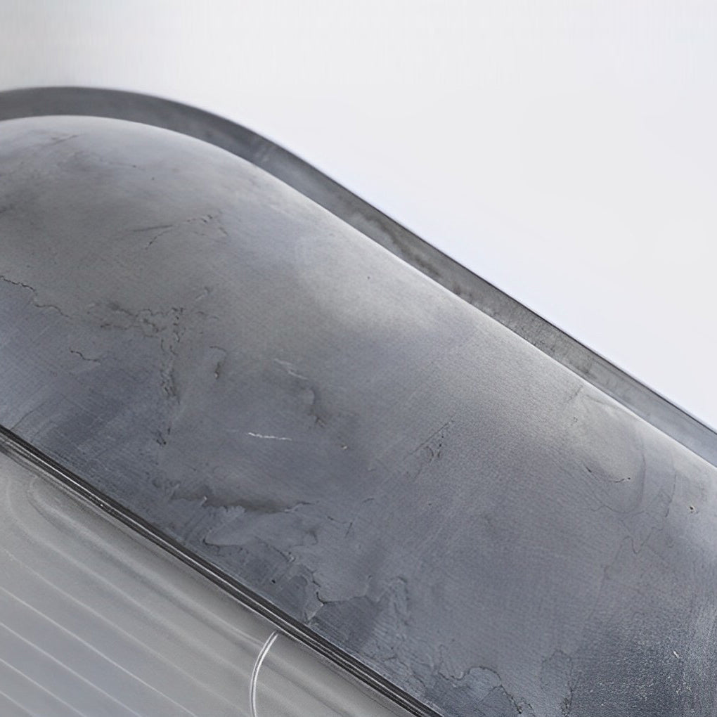 Retro Industrial Oval Bulkhead Outdoor Wall Sconce — Die-Cast Aluminum and Glass, IP65, 1-Light, Cement Gray or Gold