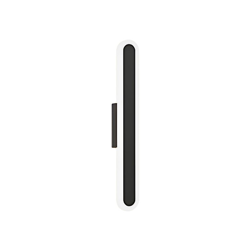 Oval Minimalist Linear Wall Sconce — Iron and Acrylic, LED, 3-Step Dimming, Black or Gold