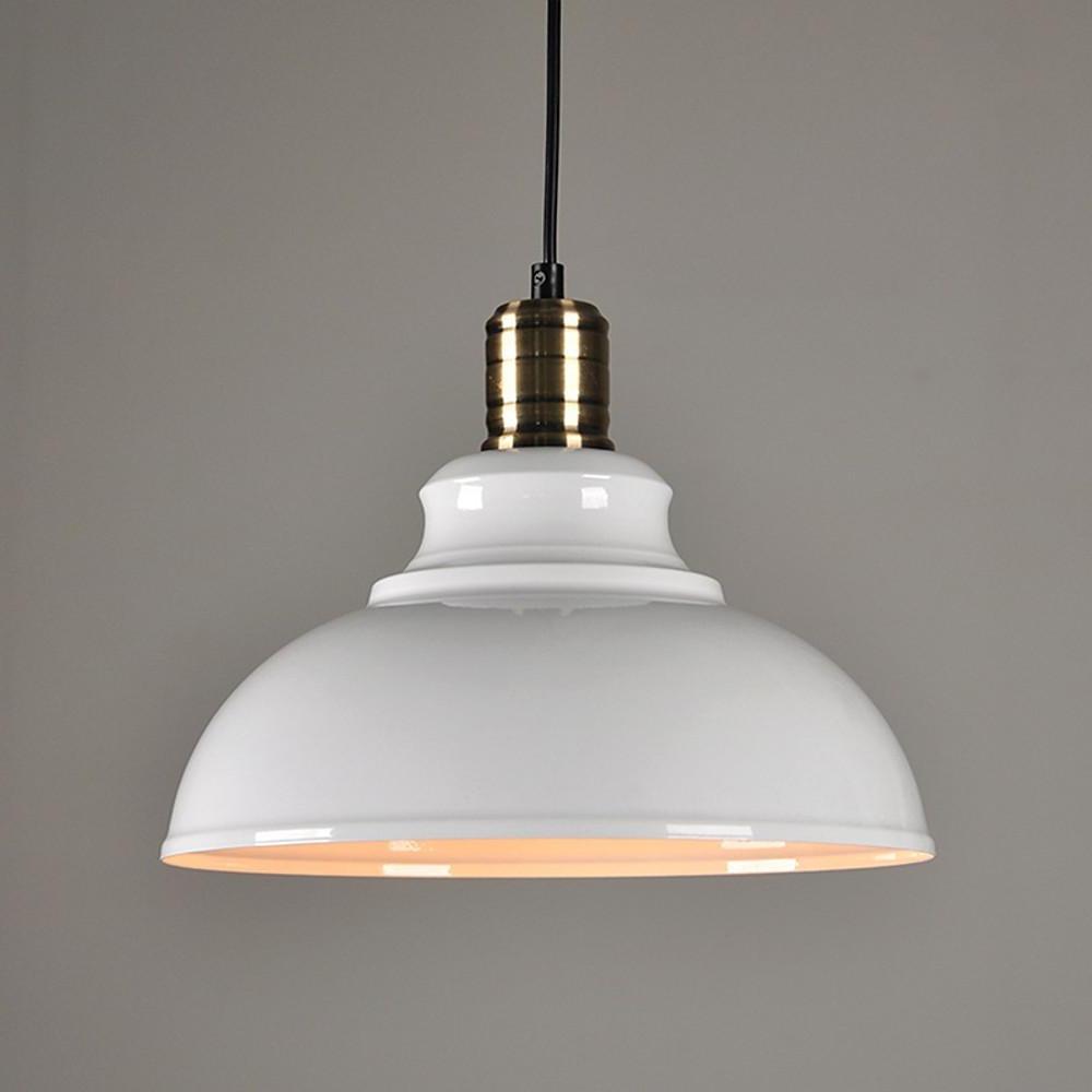 Vintage Semi-Globe Pendant Light — Metal, Industrial, 11" / 14" / 16", 59" Adjustable Cord