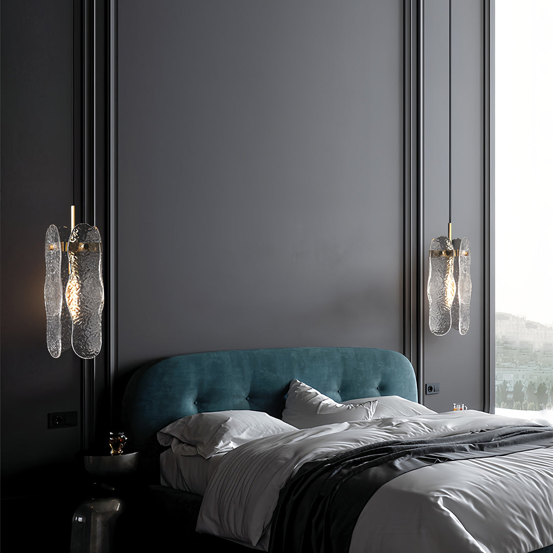 Brass and Glass Pendant Light — Solid Copper Body, E14, Three-Color Dimming, 1- or 2-Light, 1.8m Adjustable Chain
