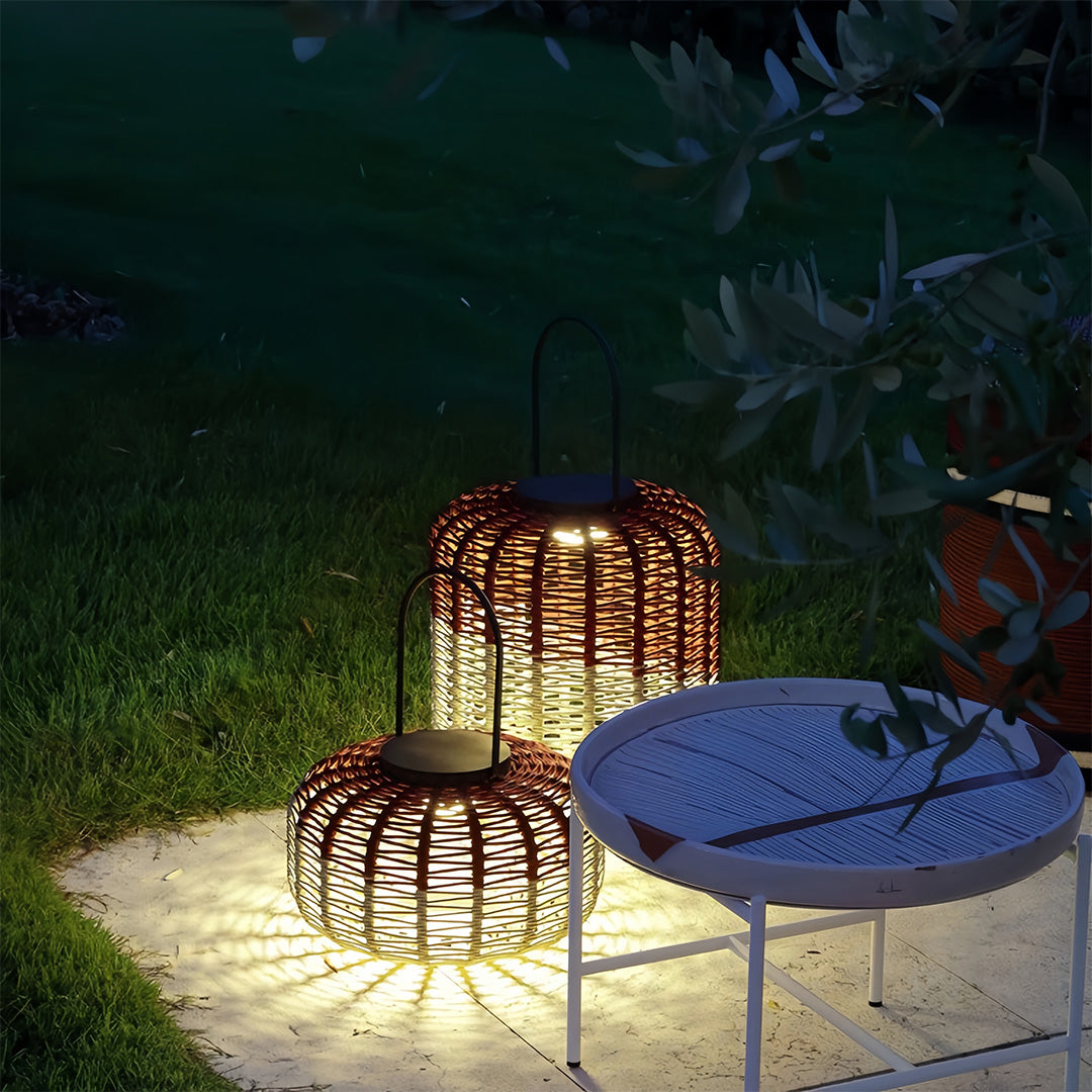 Woven Rope Outdoor Portable Lantern — Stainless Steel, LED 10W, IP54, 3 Sizes