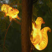 Squirrel Solar Garden Light — Resin, LED 5W, IP54 Weatherproof, Warm White, Dusk-to-Dawn