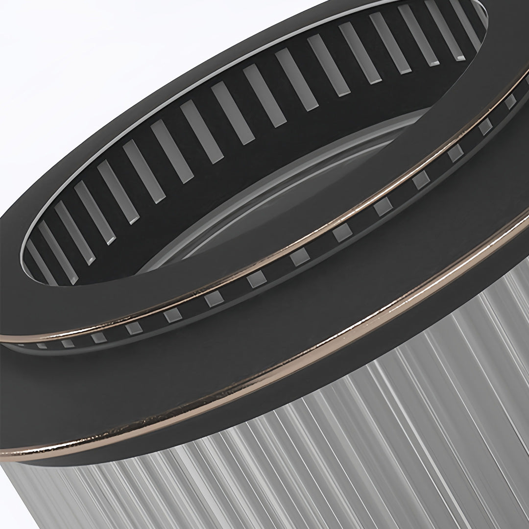 Modern Minimalist Cylindrical Pillar Light — Mirror-Black Stainless Steel, 7W LED, IP65 Weatherproof