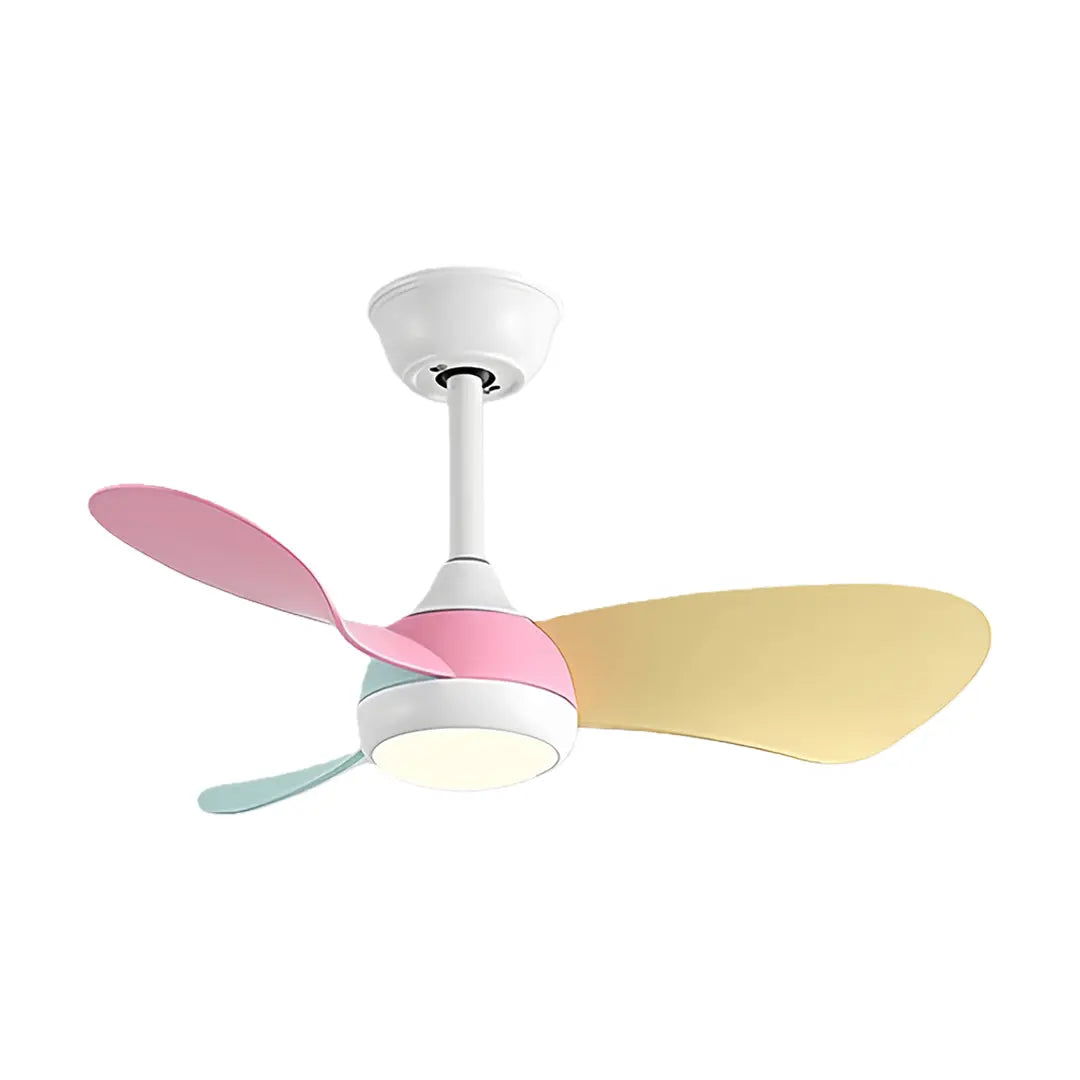 Nordic-Inspired Retro Ceiling Fan with Light - Inverter Metal Lamp Body Luxe
