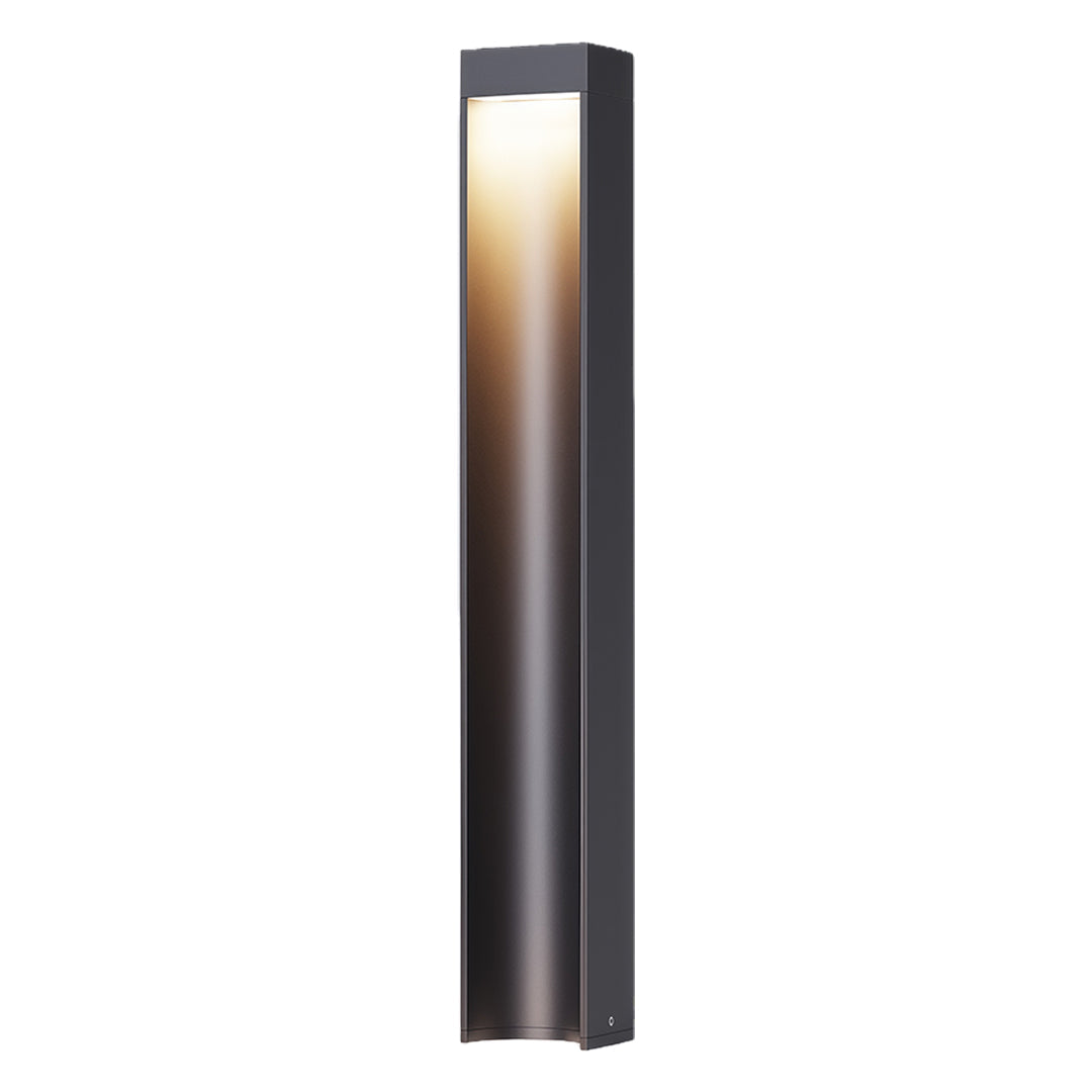 Minimalist Black Garden Path Light with Stakes — Aluminum, 7W LED, IP54, 3000K, 60cm / 80cm