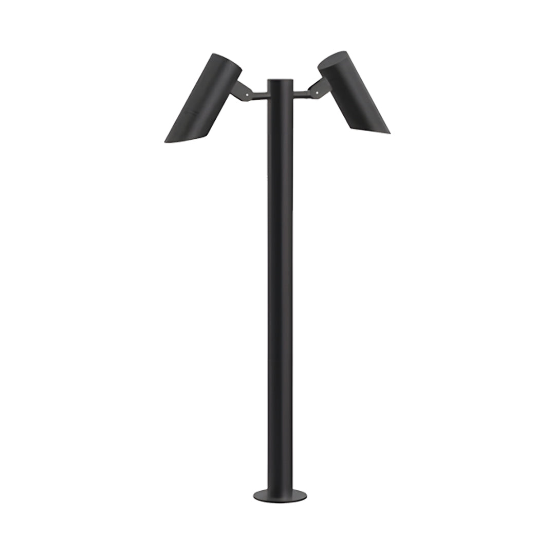 Minimalist Outdoor Path Light — Black Die-Cast Aluminum, 12W LED, IP65, Single or Double Head