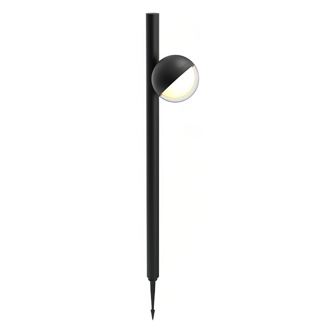 Modern Minimalist Black Path Light — Aluminum, LED, Single or Dual-Head, IP65 Weatherproof