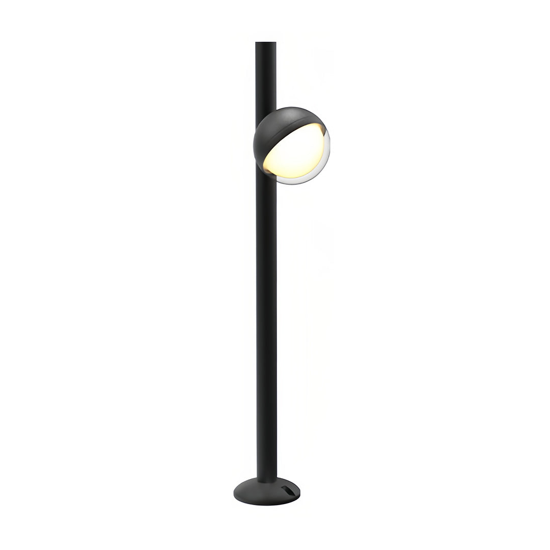 Modern Minimalist Black Path Light — Aluminum, LED, Single or Dual-Head, IP65 Weatherproof