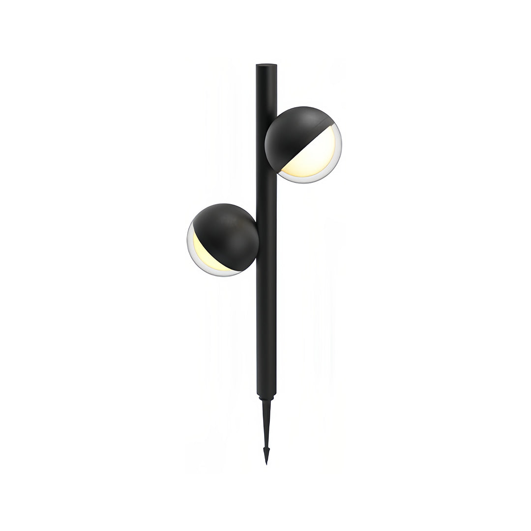 Modern Minimalist Black Path Light — Aluminum, LED, Single or Dual-Head, IP65 Weatherproof
