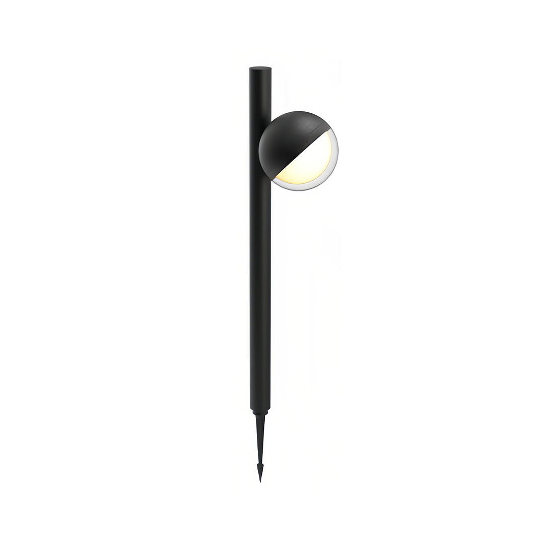 Modern Minimalist Black Path Light — Aluminum, LED, Single or Dual-Head, IP65 Weatherproof
