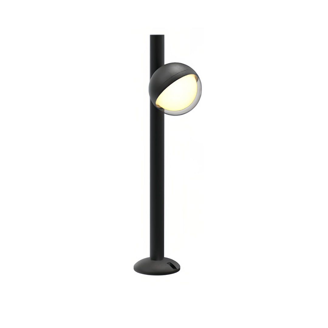 Modern Minimalist Black Path Light — Aluminum, LED, Single or Dual-Head, IP65 Weatherproof