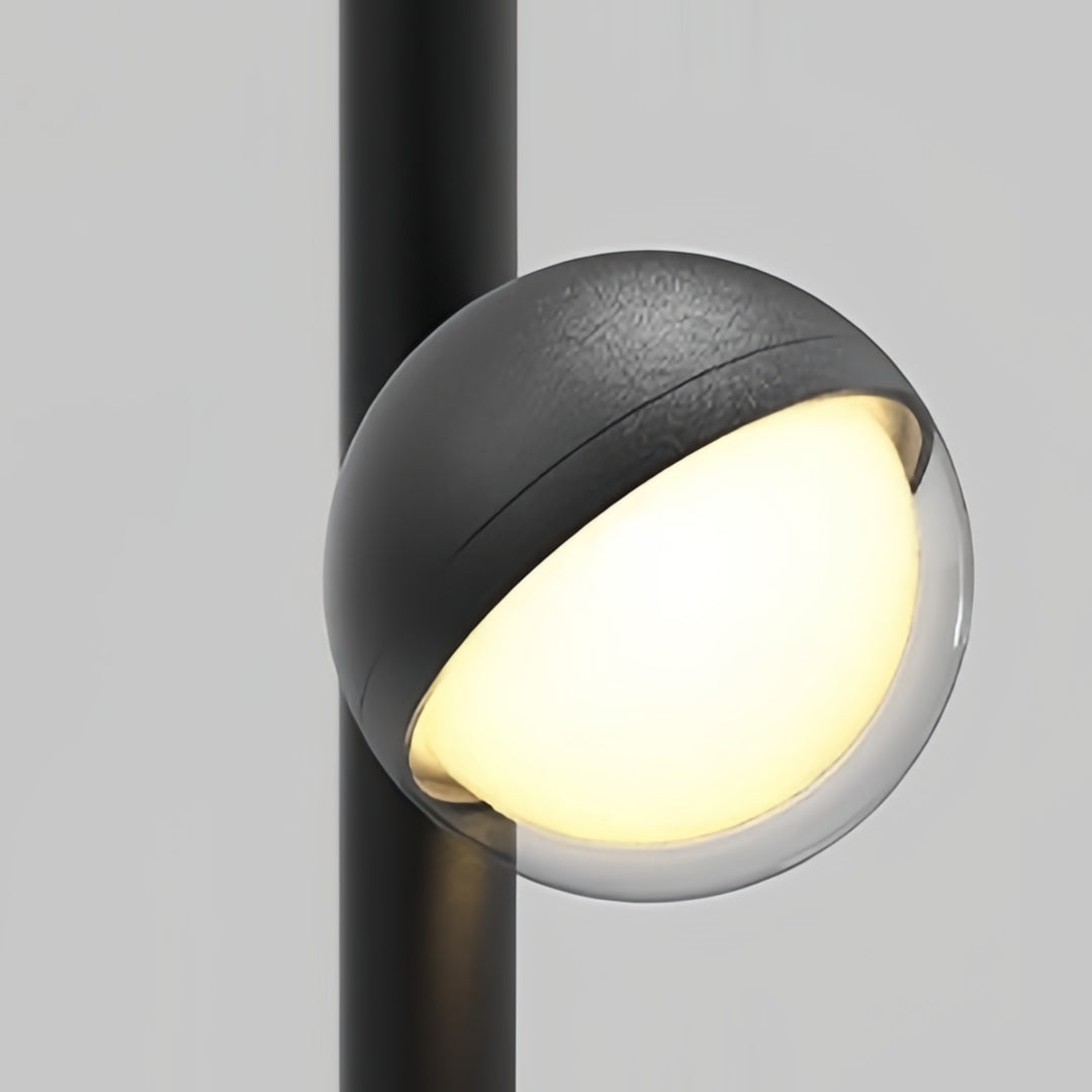 Modern Minimalist Black Path Light — Aluminum, LED, Single or Dual-Head, IP65 Weatherproof