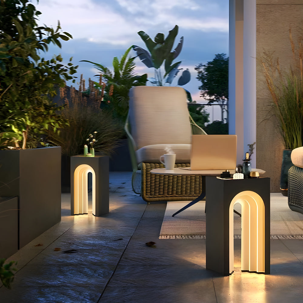 Minimalist Stainless Steel Lawn Light — LED 3000K, IP65, Solar / USB Rechargeable / Hardwired, 8W, 110–240V