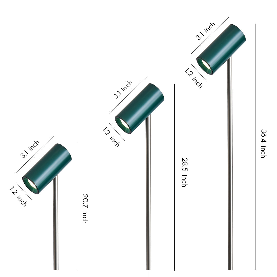 Minimalist Geometric Path Light — Matte Green Aluminum, LED, 3W–5W, IP65, DC24V Hardwired, 3 Sizes