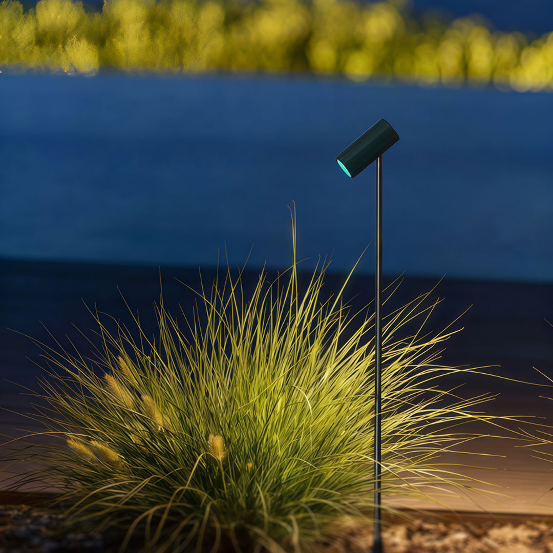Minimalist Geometric Path Light — Matte Green Aluminum, LED, 3W–5W, IP65, DC24V Hardwired, 3 Sizes