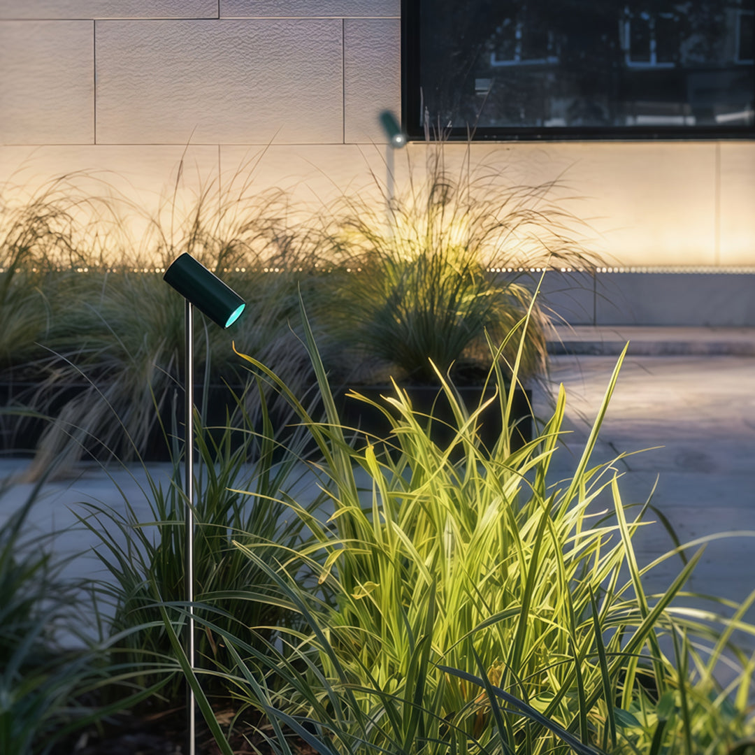 Minimalist Geometric Path Light — Matte Green Aluminum, LED, 3W–5W, IP65, DC24V Hardwired, 3 Sizes