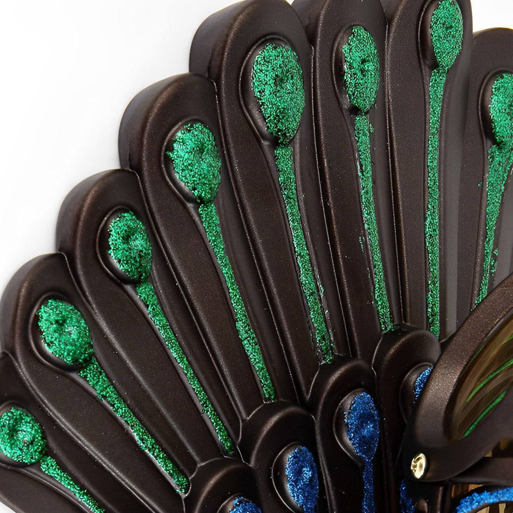 Peacock Outdoor Wall Sconce — Die-Cast Aluminum with Glass Shade, E27, IP55, 3000K, 1-Light