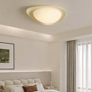 Pebble Flush-Mount Ceiling Light — Resin & PE, Full Spectrum LED, 3-Step Dimming, 18" / 24", 24W / 36W