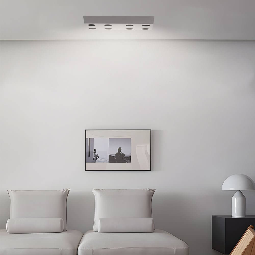 White LED Flush Mount Light with 6/8 Peg Rectangles