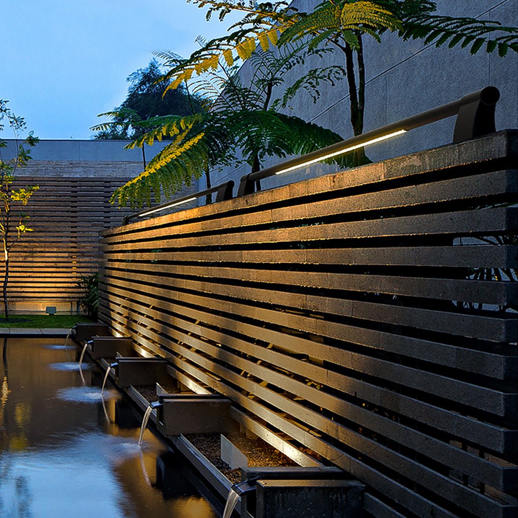 Linear Outdoor Guardrail & Fence Wall Light — Aluminum, LED 15W, 78.74" Body, IP65 Weatherproof, 3000K Warm White