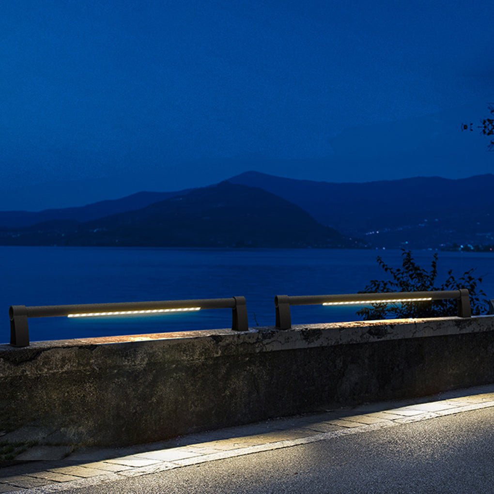 Linear Outdoor Guardrail & Fence Wall Light — Aluminum, LED 15W, 78.74" Body, IP65 Weatherproof, 3000K Warm White