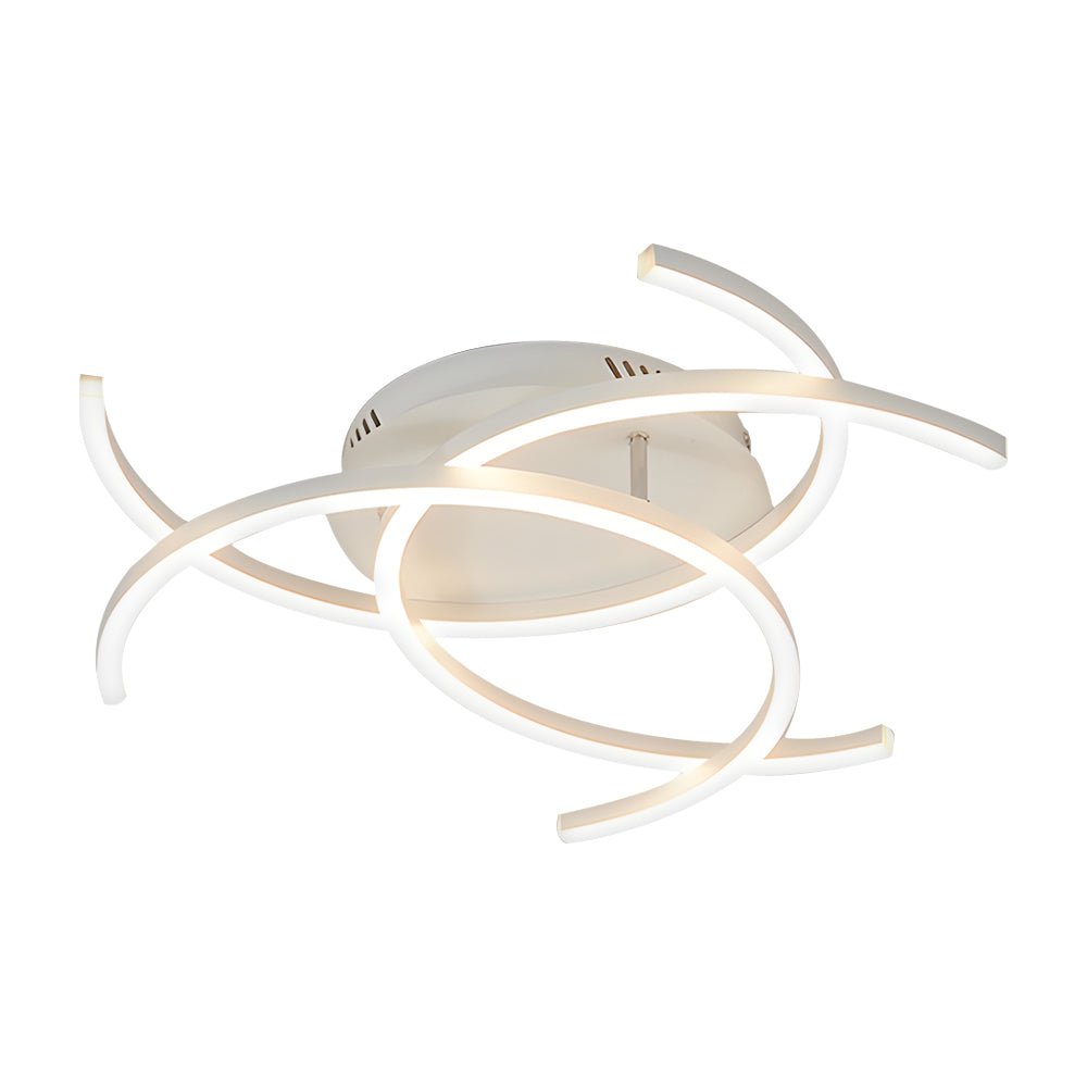 Modern Linear LED Semi-Flush Mount — Aluminum, Dimmable 3000K–6000K, Remote Control, 3-Light / 5-Light / 8-Light