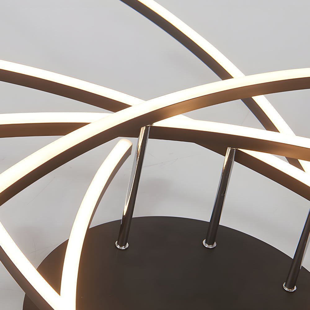 Modern Linear LED Semi-Flush Mount — Aluminum, Dimmable 3000K–6000K, Remote Control, 3-Light / 5-Light / 8-Light