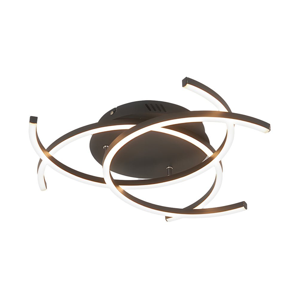 Modern Linear LED Semi-Flush Mount — Aluminum, Dimmable 3000K–6000K, Remote Control, 3-Light / 5-Light / 8-Light