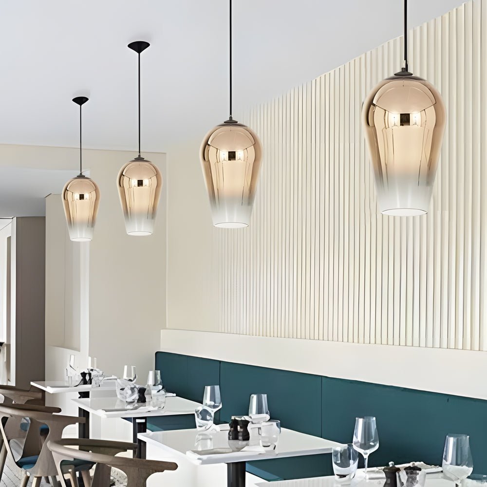 Nordic Post-Modern Pendant Lights with Personalized Art Glass Gradient Shade